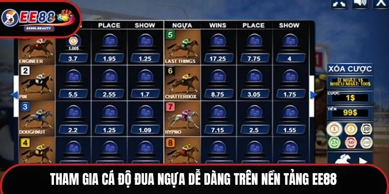Tham gia cá độ đua ngựa dễ dàng trên nền tảng EE88